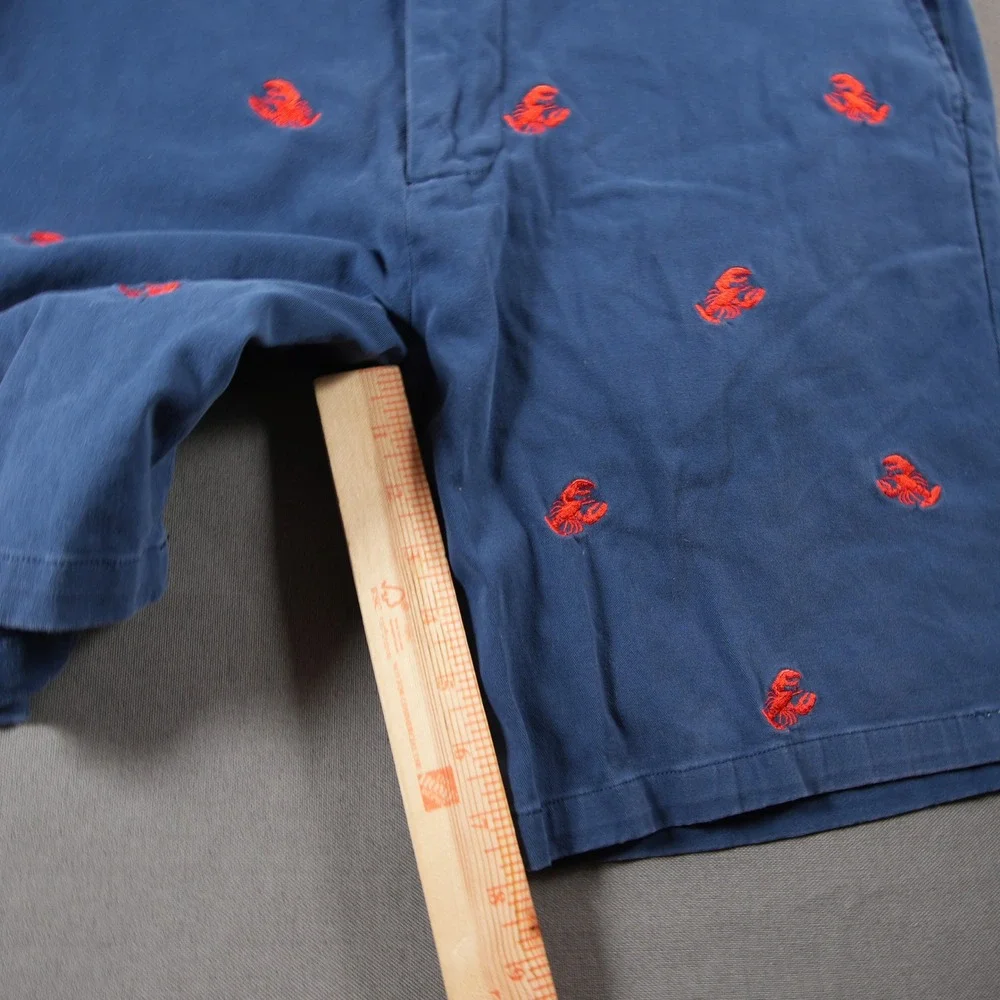 Castaway Nantucket Island Embroidered Lobster Men Coastal Prep Chino Shorts 38